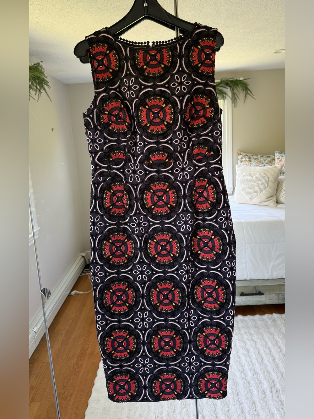 Boden Icons Greta Shift Dress Floral Crochet Embroidery